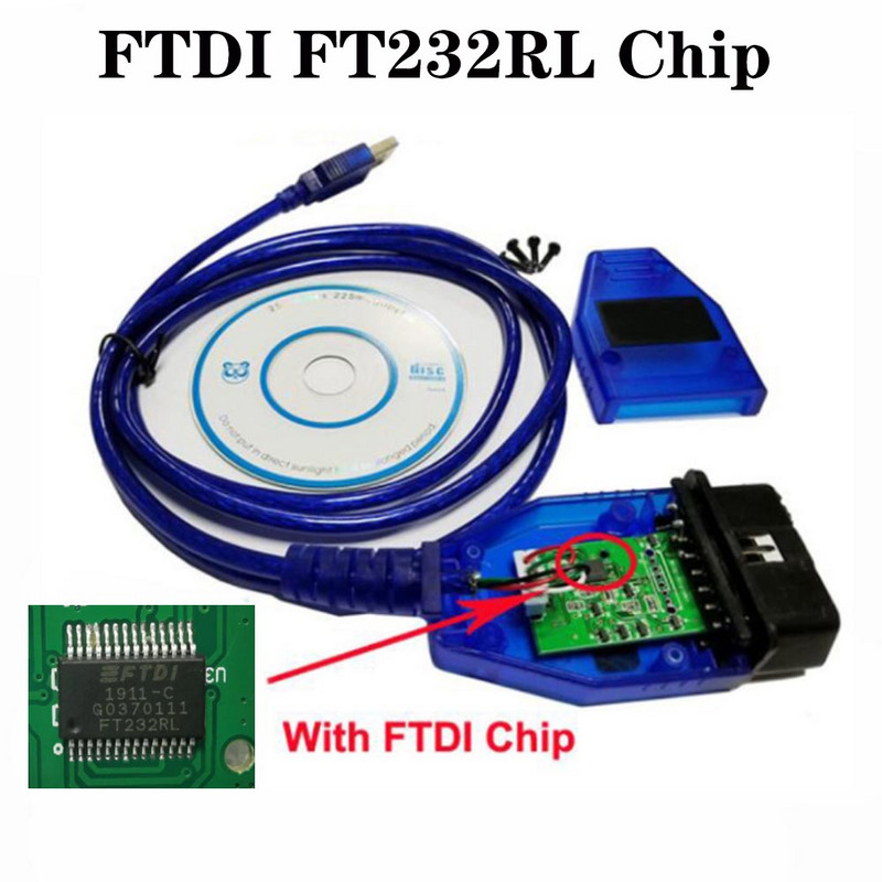 Maža kaina už VAG KKL skaitytuvo įrankį VAG-KKL 409 su FTDI FT232RL mikroschema vag 409 kkl OBD2 USB sąsajos diagnostikos kabeliu