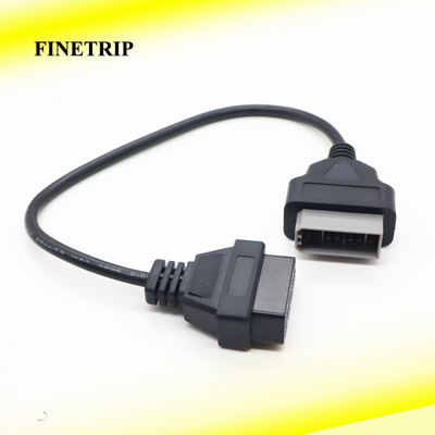 40cm OBD Cable For Nissan 14 Pin Male To 16 Pin Female OBD2 OBDII DLC 16 Pin Diagnostic Tool Adapter Extension Connector Cable