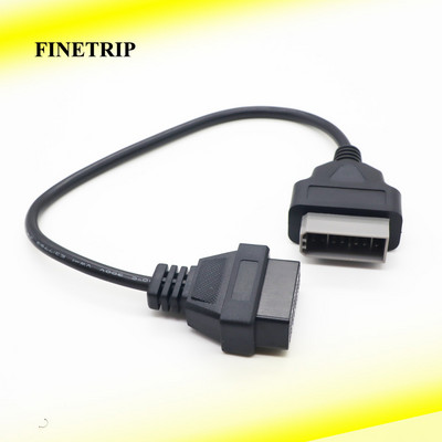 40 cm OBD kabelis Nissan 14 kontaktu vīrišķā līdz 16 kontaktu vīrišķā OBD2 OBDII DLC 16 kontaktu diagnostikas rīka adaptera pagarinātāja savienotāja kabelis