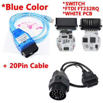 2022 Για BMW IN-PA K+CAN K CAN IN*/PA Με Τσιπ FT232RL με διακόπτη για BMW IN*-PA K DCAN Καλώδιο διασύνδεσης USB με 20 PIN