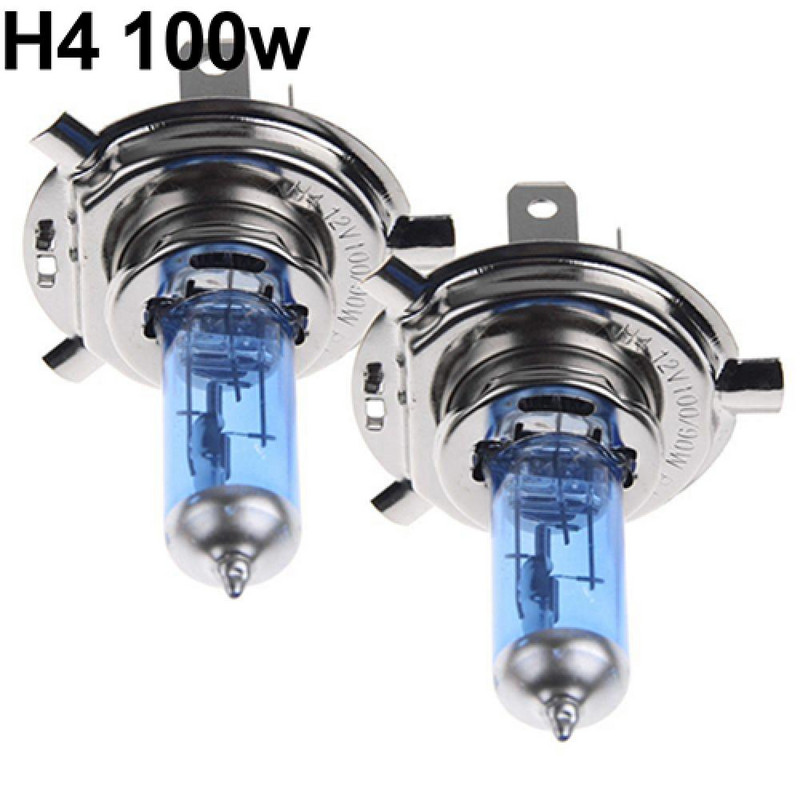2tk H1/H4/H7 55W/100W Xenon Gas Halogen Esituled Valged Lambid 12V 5000K Pirnid