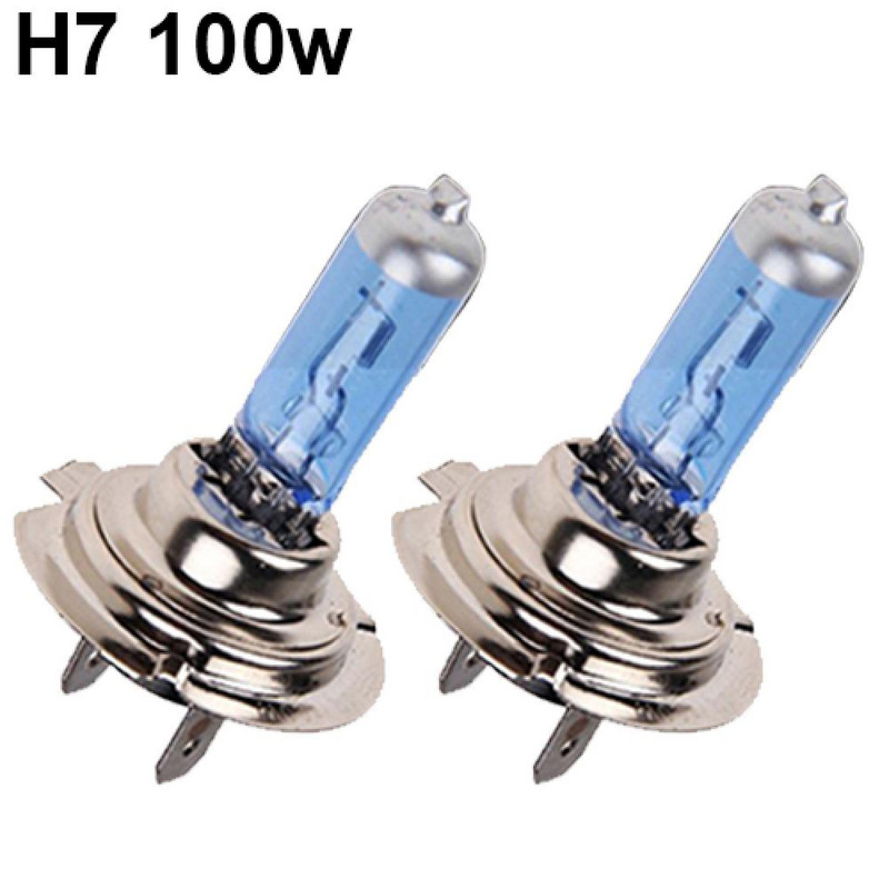 2tk H1/H4/H7 55W/100W Xenon Gas Halogen Esituled Valged Lambid 12V 5000K Pirnid