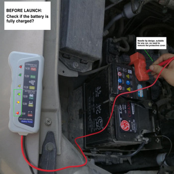 12V μοτοσικλέτας ελεγκτής μπαταρίας αυτοκινήτου Ανιχνευτής σφαλμάτων Battery Tester Digital Alternator Analyzer Auto Repair Car Diagnostic Tool