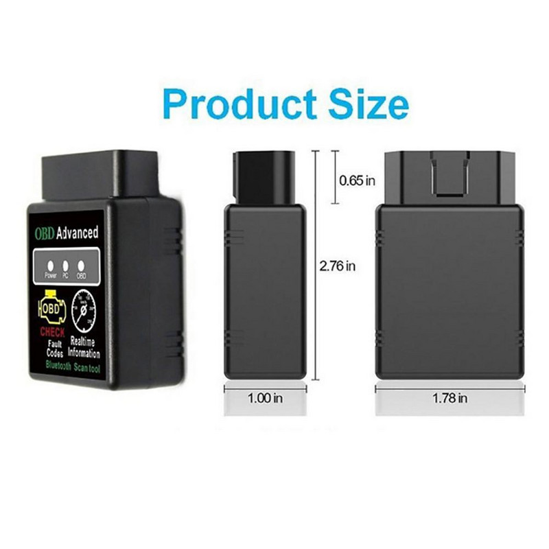 ELM327 V1.5 HH OBD 2 OBDII Car Auto Bluetooth dijagnostički alat Skener sučelja Android/Windows/Windows PC (s CD-om)