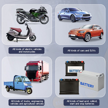 Тестер за автомобилни акумулатори LCD цифров анализатор за камиони Караван Кемпер RVs Li Battery Gauge Измервателни инструменти Аксесоари
