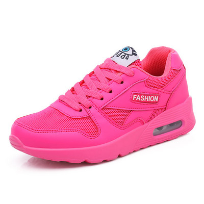 Γυναικεία μονόχρωμα sneakers με κορδόνια