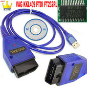 ΝΕΟ Τσιπ FTDI FT232RL για ομάδα V 409 KKL chip OBD2 Auto Diagnostic Car Cable Car Ecu Scanner Interface USB Switch 4 Way