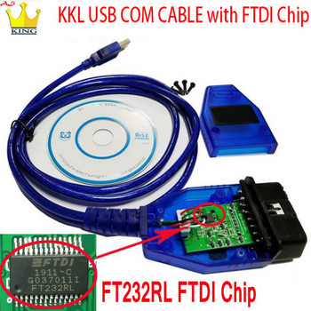 НОВ FTDI FT232RL чип за V група 409 KKL чип OBD2 Автомобилен диагностичен кабел Автомобилен Ecu скенер Инструмент 4-посочен превключвател USB интерфейс