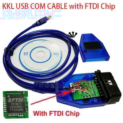 ΝΕΟ Τσιπ FTDI FT232RL για ομάδα V 409 KKL chip OBD2 Auto Diagnostic Car Cable Car Ecu Scanner Interface USB Switch 4 Way