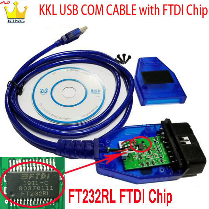 ΝΕΟ Τσιπ FTDI FT232RL για ομάδα V 409 KKL chip OBD2 Auto Diagnostic Car Cable Car Ecu Scanner Interface USB Switch 4 Way