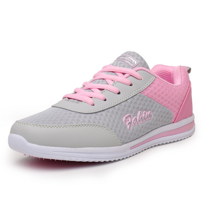 Tenisi dama din material textil cu litere si sireturi