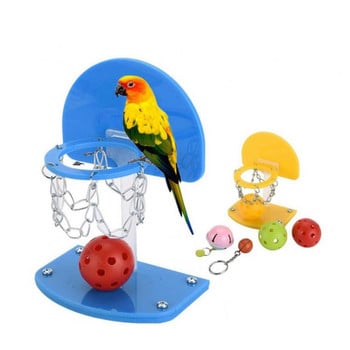 Играчка Mini Parrot Toy Баскетболни стойки Hoop Pet Bird Parrot Toys Папагал Вълнисто папагало Cockatiel Toy