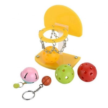 Играчка Mini Parrot Toy Баскетболни стойки Hoop Pet Bird Parrot Toys Папагал Вълнисто папагало Cockatiel Toy