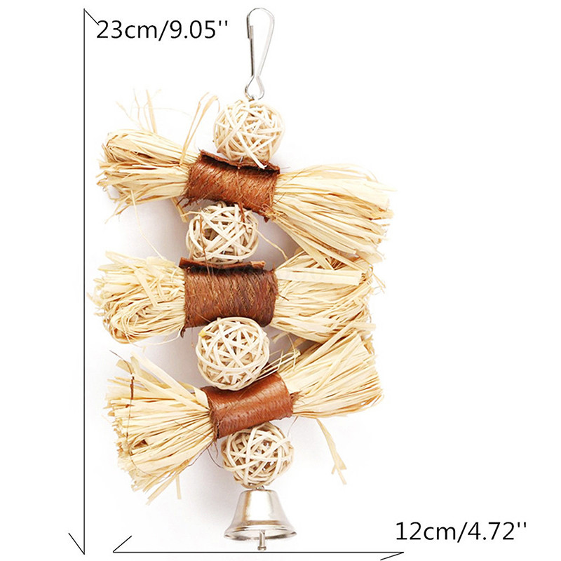 Παιχνίδι Natural Chews για Pet Bird Parrot Macaw African Grey Budgie Parakeet Cockatiels Conure Lovebird Bites Swing Cages Παιχνίδια