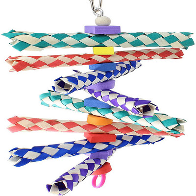 Ebaokuup 1 Pack Putnu Rotaļlietas Smalcinātājs Rotaļlieta Papagailis Košļājamās Stīgas Košļājamās Rotaļlietas Piederumi Papagailēm Cockatiels Lovebirds Conures