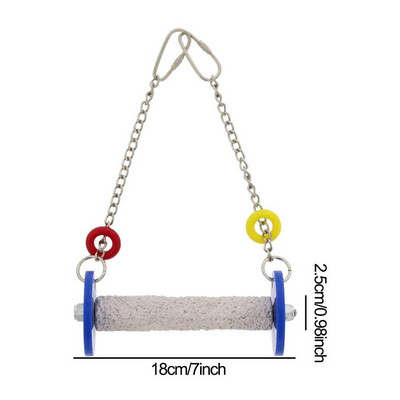 Jucărie de leagăn de păsări Jucărie de biban pentru papagal, rezistentă la spargere, pentru cușcă Păstrează unghiile și ciocul în condiții optime Rezistență în interior și exterior