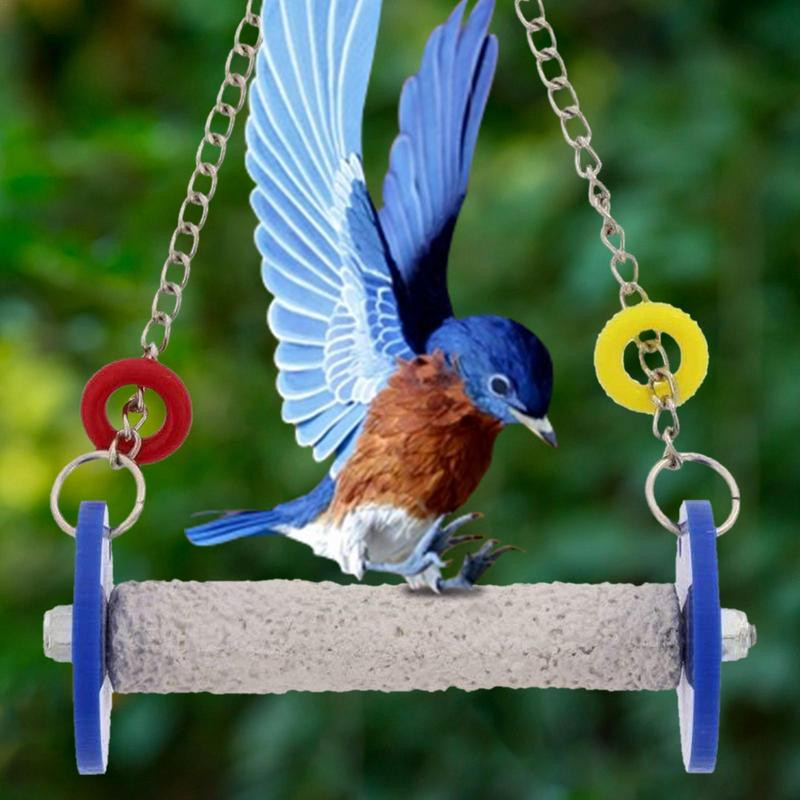 Jucărie de leagăn de păsări Jucărie de biban pentru papagal, rezistentă la spargere, pentru cușcă Păstrează unghiile și ciocul în condiții optime Rezistență în interior și exterior