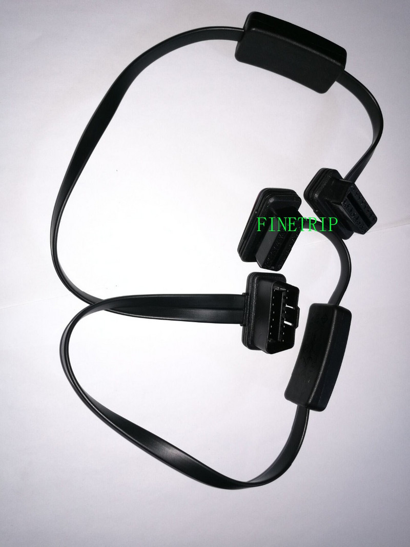 FINETRIP OBD 2 jaoturi pikendus 1 kuni 2 koos lülitiga Y kaabli isane kahe pordiga emasesse ELM327 automaatdiagnostika skanneri tööriista jaoks