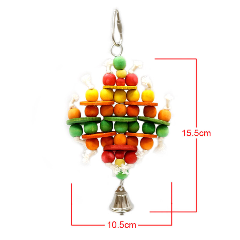 CAITEC putnu rotaļlietas Mazas koka krelles Rotaļlieta Košļājamās Rotaļlietas Mazas rotaļlietas putnu būrī, piemērotas maziem papagaiļiem