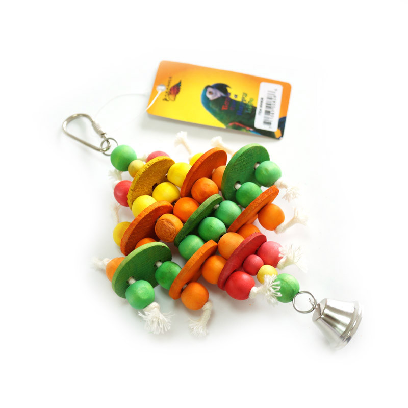 CAITEC putnu rotaļlietas Mazas koka krelles Rotaļlieta Košļājamās Rotaļlietas Mazas rotaļlietas putnu būrī, piemērotas maziem papagaiļiem