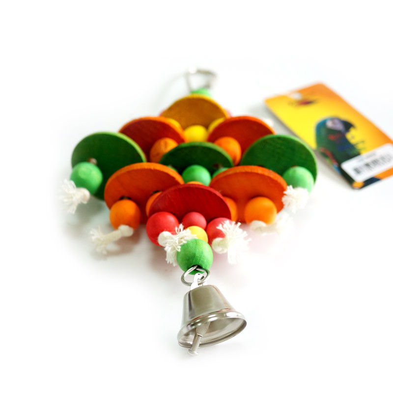 CAITEC putnu rotaļlietas Mazas koka krelles Rotaļlieta Košļājamās Rotaļlietas Mazas rotaļlietas putnu būrī, piemērotas maziem papagaiļiem