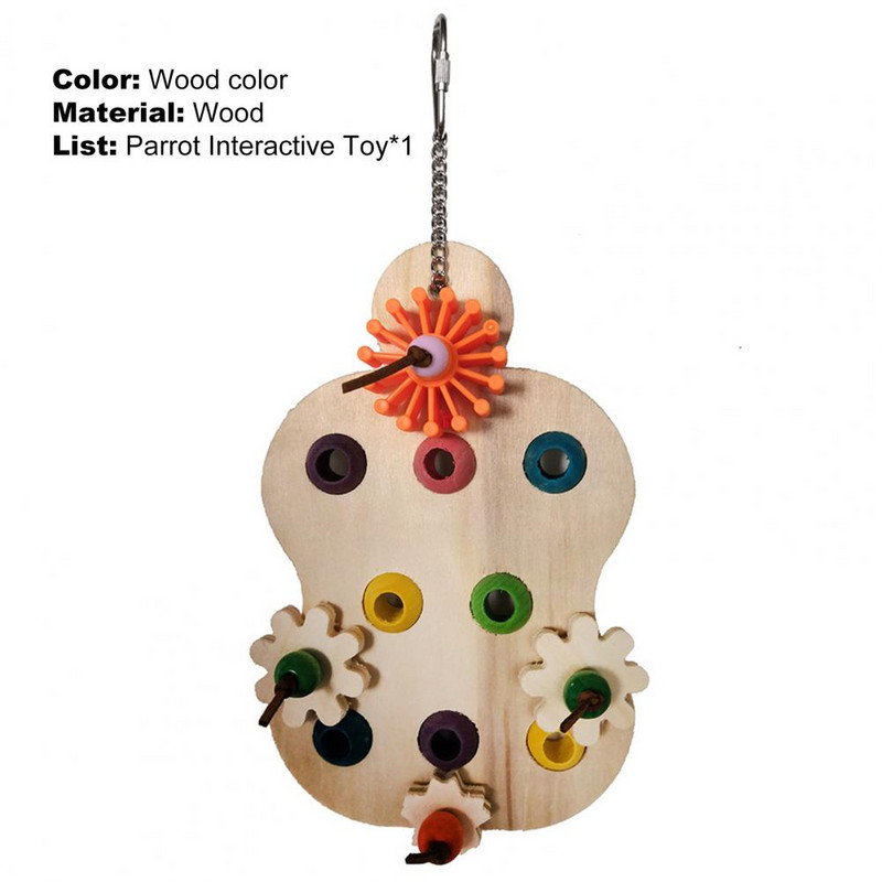 Παπαγάλος προμήθειες παιχνίδι πουλιών Διαδραστική κούνια για δάγκωμα πουλιών Αποσπώμενη κρεμαστή ξύλινη κούνια παπαγάλου Αξεσουάρ γερανού αποσυναρμολόγησης