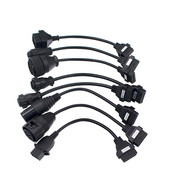 Täiskomplekt 8 kaablit veoauto OBD OBD2 diagnostikapistiku jaoks 8 tk autokaablite komplekt, täistihvtid, aktiveeritud veoauto kaablite adapterid