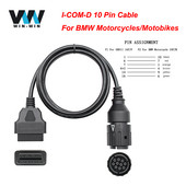 BMW motociklams motociklams ICOM D 10 kontaktų kabelis ICOM-D skirtas BMW Auto Moto OBD 2 OBD2 jungtis ODB2 skaitytuvo ilgintuvas