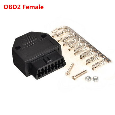 Profesionāls OBD2 16 kontaktu sieviešu/vīriešu savienotājs atveramam OBD kabelim OBDII OBD-ii ODB2 16 kontaktu OBD 2 adapteris 30 CM/60 CM garums