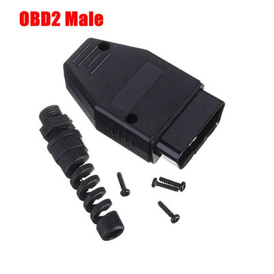 Profesionāls OBD2 16 kontaktu sieviešu/vīriešu savienotājs atveramam OBD kabelim OBDII OBD-ii ODB2 16 kontaktu OBD 2 adapteris 30 CM/60 CM garums