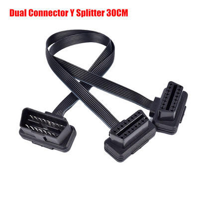 Profesionāls OBD2 16 kontaktu sieviešu/vīriešu savienotājs atveramam OBD kabelim OBDII OBD-ii ODB2 16 kontaktu OBD 2 adapteris 30 CM/60 CM garums