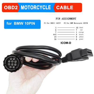 OBD2 Motocikla diagnostikas kabelis YAMAHA 3Pin 4Pin priekš Honda 6Pin priekš Kawasaki priekš BENELLI priekš Suzuki priekš Ducati ICOM-D