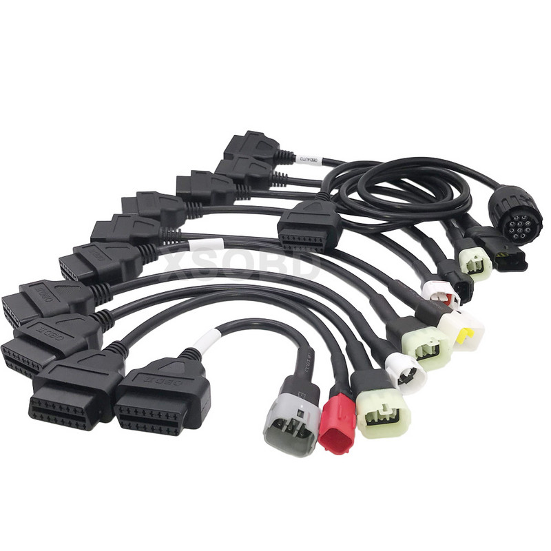 OBD2 motociklo diagnostikos kabelis, skirtas YAMAHA 3Pin 4Pin, skirtas Honda 6Pin, skirtas Kawasaki BENELLI, skirtas Suzuki, skirtas Ducati ICOM-D