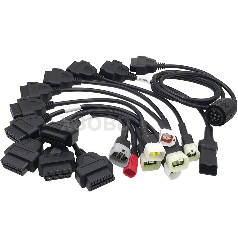 OBD2 motociklo diagnostikos kabelis, skirtas YAMAHA 3Pin 4Pin, skirtas Honda 6Pin, skirtas Kawasaki BENELLI, skirtas Suzuki, skirtas Ducati ICOM-D