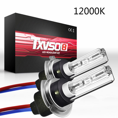 2 vnt Xenon H7 HID komplektas 55W automobilio priekinių žibintų lemputės 12V 4300K 5000K 6000K 8000K 12000K