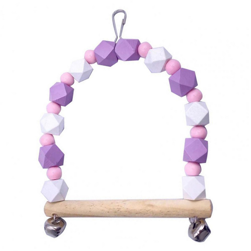 Design cârlig de jucărie pentru papagal Jucării pentru animale de companie rezistent la uzură Stand de antrenament pentru păsări Papagal Leagăn pentru animale de companie