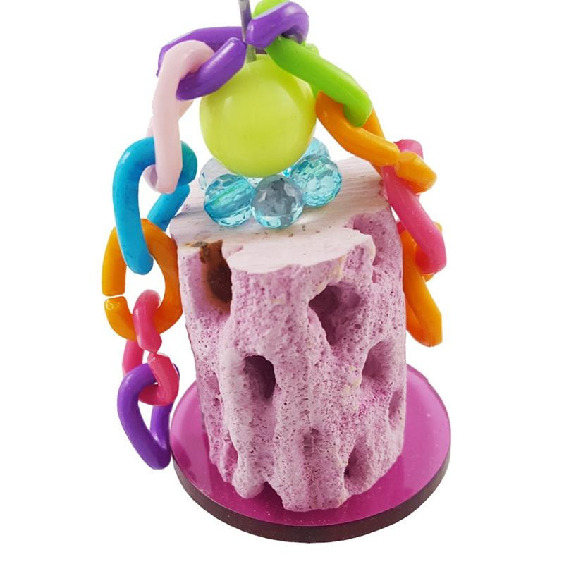 Păsări Piatră de șlefuit Papagal Jucărie de mestecat Gură Molari Jucării de piatră Snur de agățat Cușcă pentru papagal Peruș Calopsit Jucărie Mineral