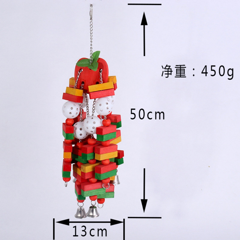 Linnumänguasjad Närimismänguasjad Lemmikloomapapagoi kukeseen papagoi Värvilised puidust klotsid Kiiged Mänguasjad Lemmikloomatoode