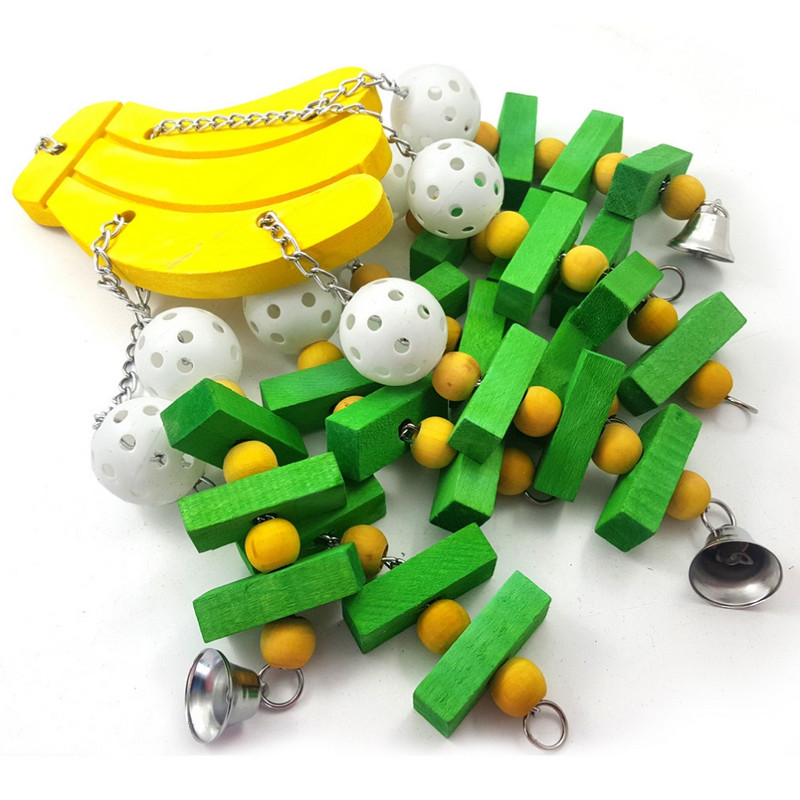 Linnumänguasjad Närimismänguasjad Lemmikloomapapagoi kukeseen papagoi Värvilised puidust klotsid Kiiged Mänguasjad Lemmikloomatoode