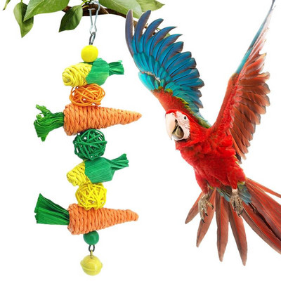Lindude mänguasjad Lindude toiduotsimise mänguasjad Papagoi mänguasi Närimine rippuv mänguasi Linnupuuri tarvikud Linnunöör ahven Conure Cockatiel Budgies jaoks
