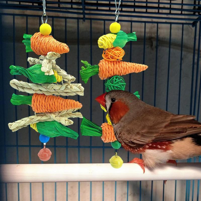 Lindude mänguasjad Lindude toiduotsimise mänguasjad Papagoi mänguasi Närimine rippuv mänguasi Linnupuuri tarvikud Linnunöör ahven Conure Cockatiel Budgies jaoks