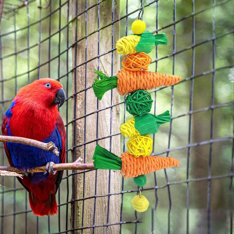 Lindude mänguasjad Lindude toiduotsimise mänguasjad Papagoi mänguasi Närimine rippuv mänguasi Linnupuuri tarvikud Linnunöör ahven Conure Cockatiel Budgies jaoks