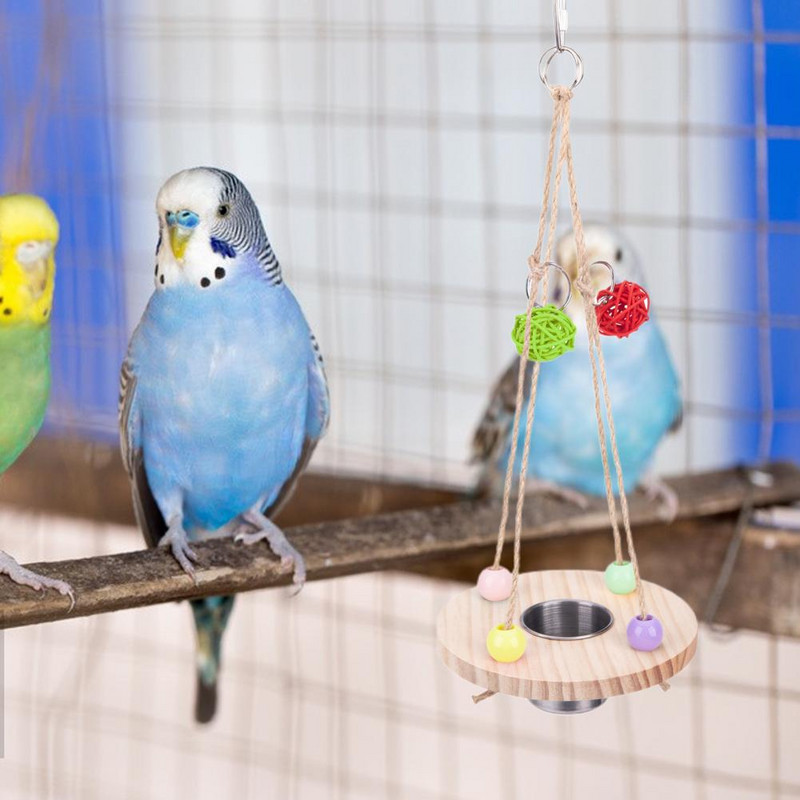 Jucărie sigură pentru papagal cu bol cu apă Jucării reutilizabile pentru petrecerea timpului liber Bol pentru mâncare suspendat pentru papagal