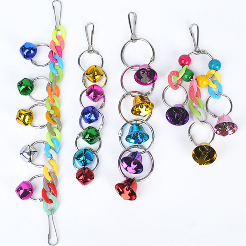 1 tk Värviline väike papagoikelluke Loominguline naljakas linnupuuri kelluke Papagoi rippuv kelluke Papagoid linnud hamstri puuri kiigetarbed