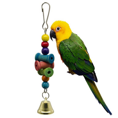 Dorakitten 1pc Parrot Chewing Toy Anti-Biting Bird Toy Parrot Bell Toy Bird Hanging Interactive Toys Pet Supplies Random Color