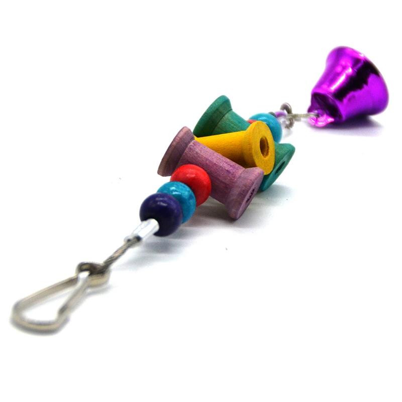 Dorakitten 1buc Jucărie de mestecat pentru papagal Jucărie anti-mușcătură cu păsări Jucărie cu clopot de papagal Jucărie interactivă pentru agățat pentru păsări Accesorii pentru animale de companie Culoare aleatorie