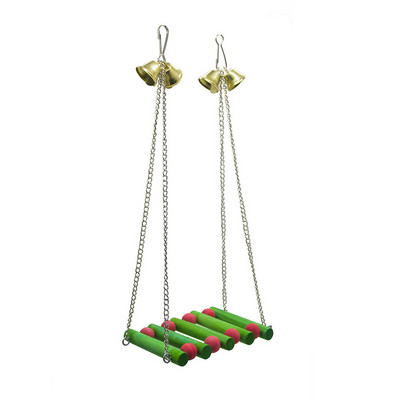 Ebaokuup Christmas Limited Bird Toy Parrot Cage Swing Αξεσουάρ για μάσημα παιχνιδιών για Budgies, Φυσικό ξύλο Αφρικανικής Γκρι Cockatoos