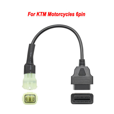 Motocikla OBD2 savienotājs motociklam Harley 6 kontakti YAMAHA 3 kontakti HONDA 4 kontakti Ducati/Suzuki Moto OBD pagarinātāja kabelis