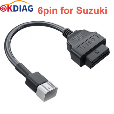 OBD Motorcycle Cable For Suzuki 6 Pin Plug Cable Diagnostic Cable 6Pin to OBD2 16 Pin Adapter Diagnostic Tool