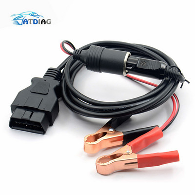 OBD II Vehicle ECU Emergency 12V Power Supply Cable Memory Saver with Alligator Clip EC5 Converter for Vehicle Car Auto Cable